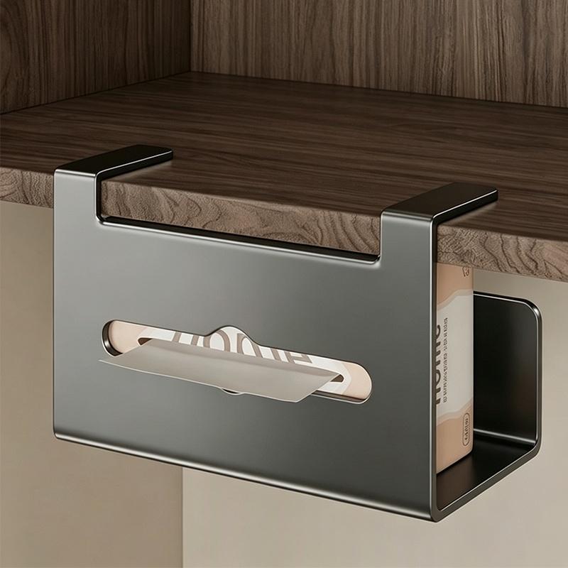 Over Cabinet Door Hanging Tissue Box Kitchen Paper Napkin Dispenser Space Saving No‑Drill Design Household Storage Organizer For