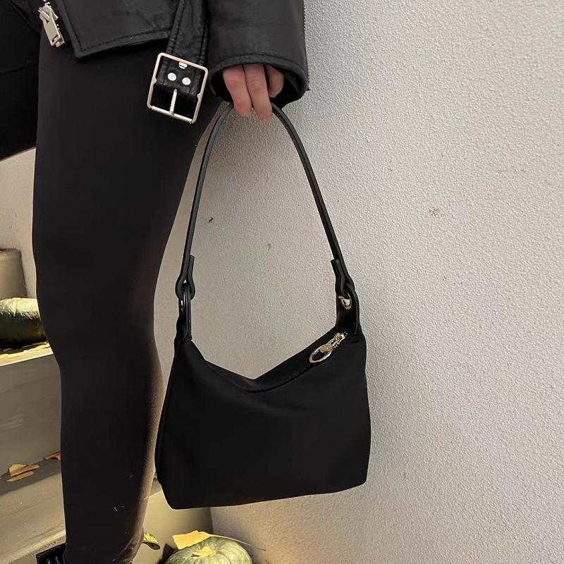 

New Longxiang Bag Oxford Cloth Hand-held Armpit Bag Double-sided Trendy Casual One Shoulder Dumpling Bag for Women