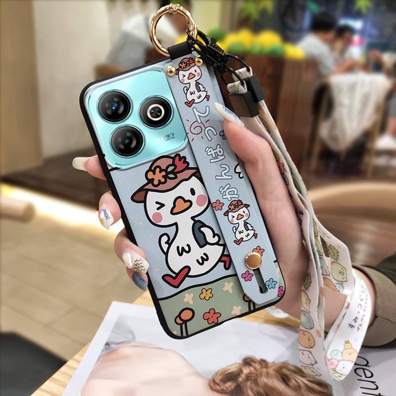 Waterproof Wristband Phone Case For ZTE Blade A75 4G/Z2359 Anti-dust Kickstand Durable Dirt-resistant Phone Holder Cute