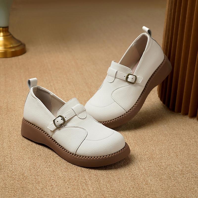 Mode AIYUQI Frühjahrsschuhe Damen 2025 Neue Echtleder Ballerinas Damen Slipper Keilabsatz Casual Loafer Damen