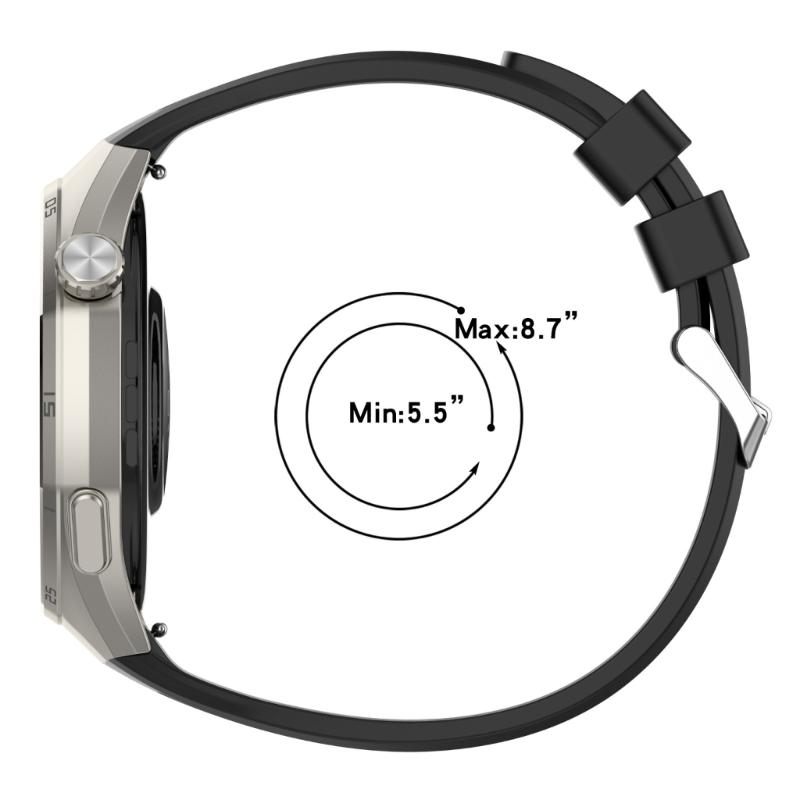 Schweißfestes Silikon-Ersatzarmband Geeignet für 46mm Smartwatch Verstellbare Sportarmbänder Wasserdicht Leichtes Design
