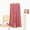 Summer Modal Plus-Size Loose Wide-Leg Cropped Pants - Korean Style High-Waist Casual Trousers
