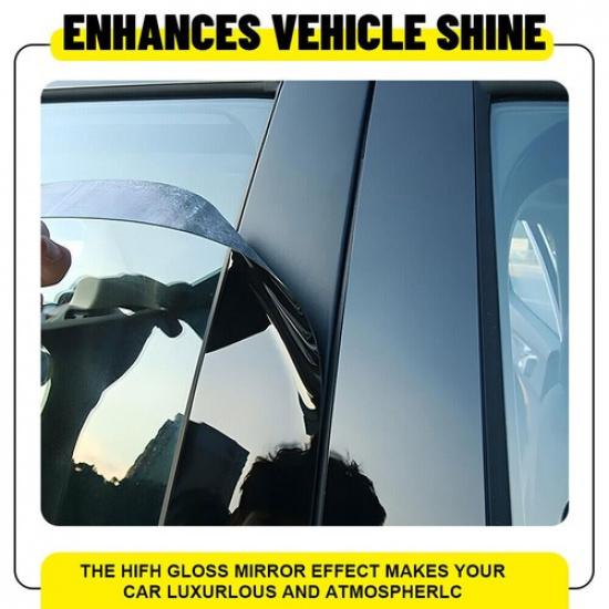 New For -2024 Chevy Silverado GMC Sierra Black Pillar Post Window Door Trim