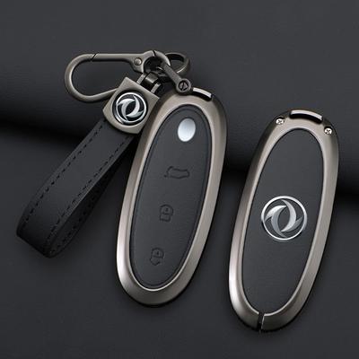 Zinc Alloy+Leather Car Key Case Cover Shell For Dongfeng Nammi 01New Engery High Level Keychain Protective Accessories