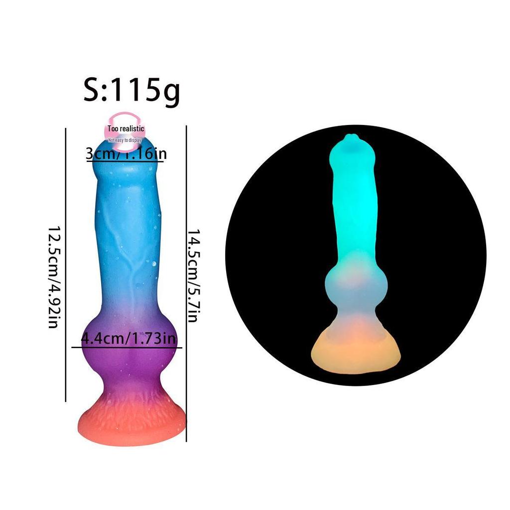 Alien Silicone Dog Penis Anal Plug Masturbation Massage Stick Sex Toy