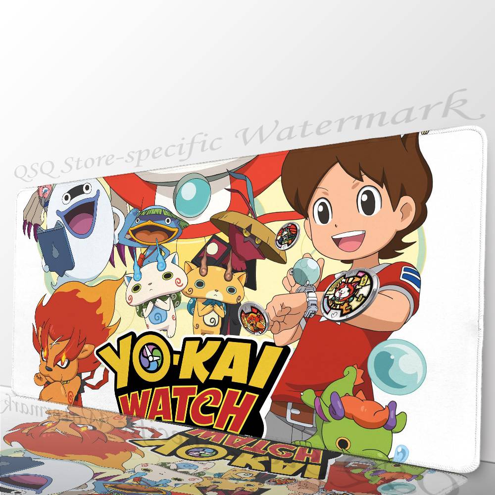 Anime Y-Yo-kai Watch Mousepad Non-slip Suitable For Office Computers Laptops E-sports Game Desk Mats XXL Keyboard