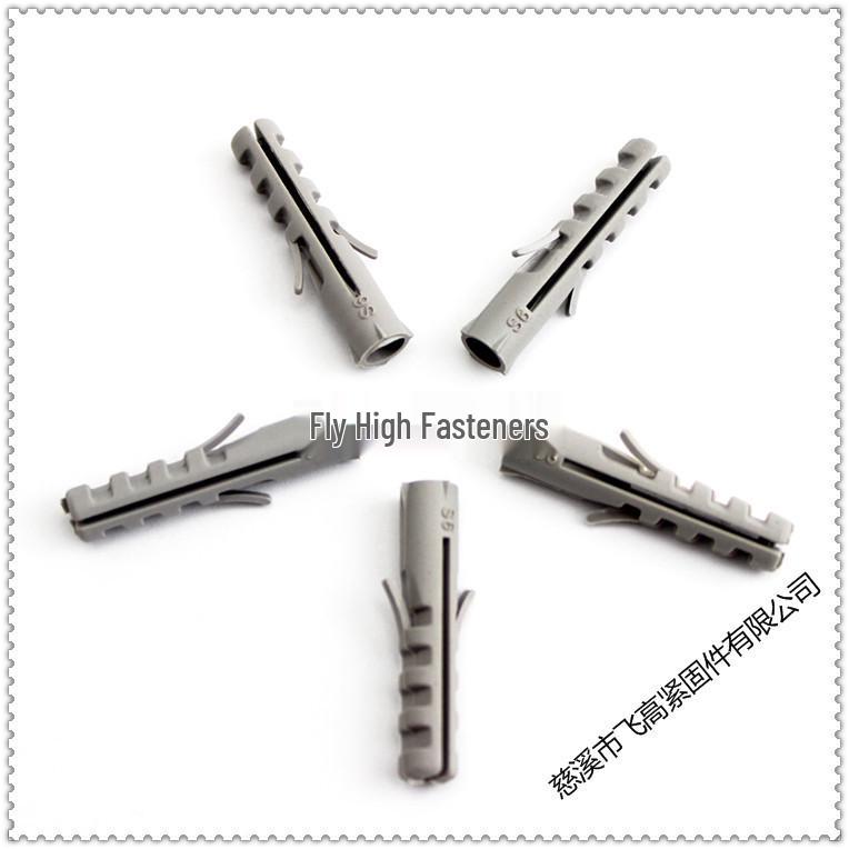 6x30 Nylon Fish-shaped Expansion Tubes, Plastic Rubber Plugs, 100 pcs