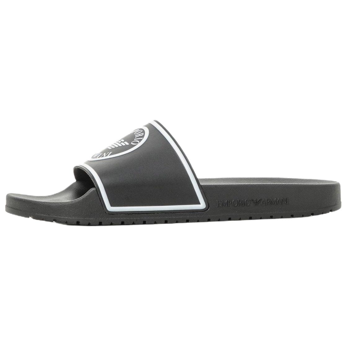 

Emporio Armani Round Toe Slip-On Sandals Men sandals Black XJPM14XN870A120 41