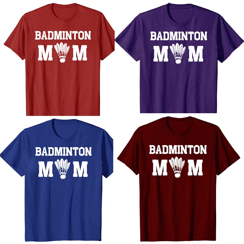 Funny Badminton Mom Team Players Graphic Tshirts Men Womens Fashion Casual Tshirt 100 Cotton Loose Oversized T Shirt