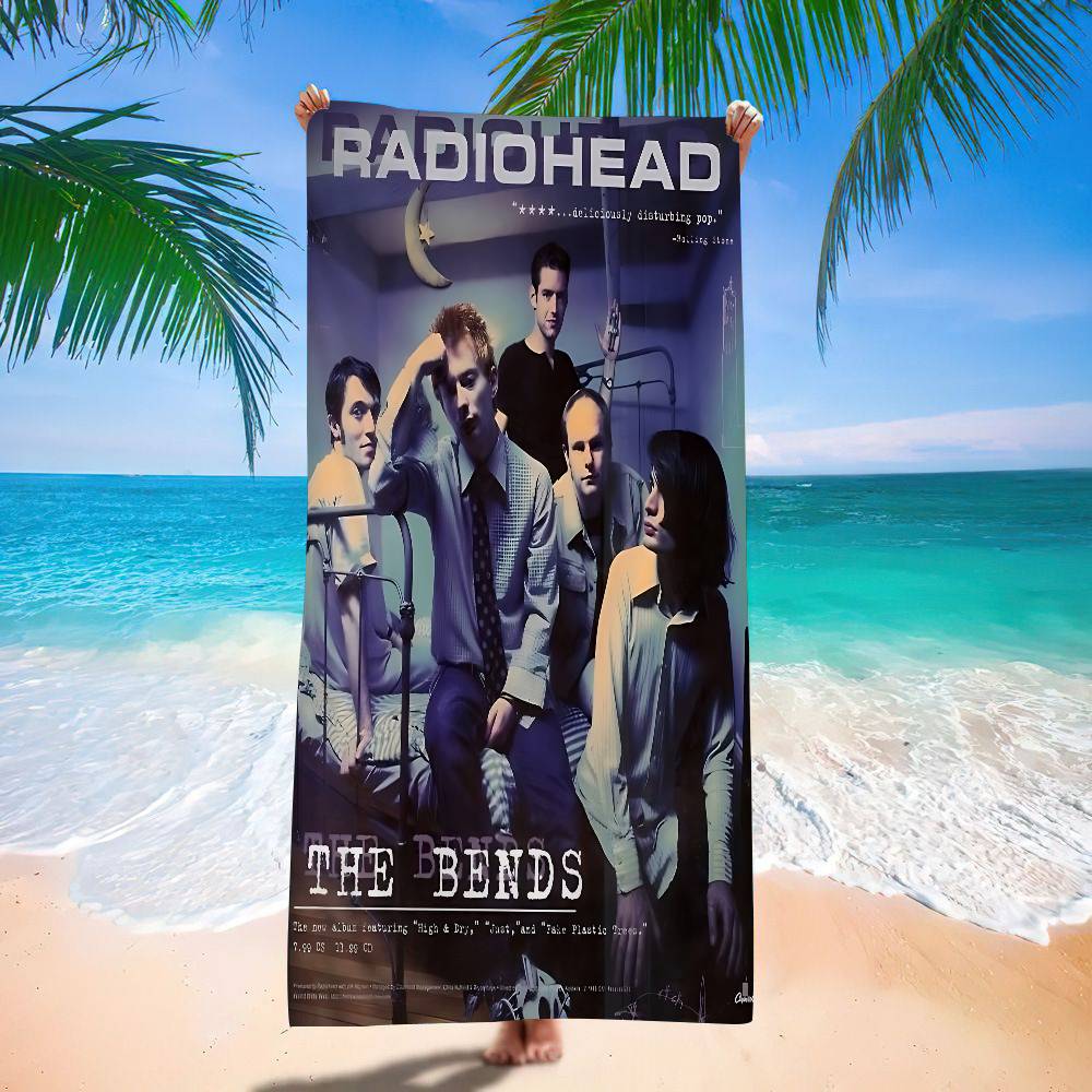 1pc soft Band R-Radioheades Bath Towel Microfiber Soft Water Absorbing Breathable For Girl Kids Decorative Cartoon Beach Towel