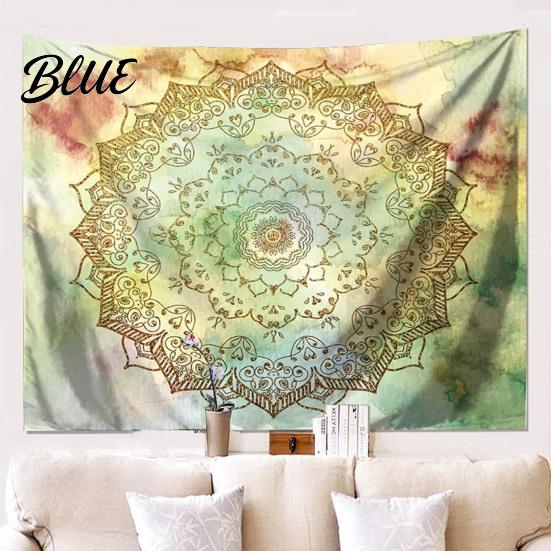 Retro Style Wall for Dorm Circular Pattern Tapestry Indian Hanging Bohemian Tapestry Rectangular Bedroom Living