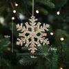 Christmas Ornaments Plastic Glitter Gold Snowflake/Reindeer/Angel Hanging Ornaments for Xmas Tree Winter Decoration