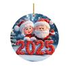 Santa Claus Acrylic Pendant with Lanyard Easy to Hang Adorable Christmas Tree Decoration Hanging Ornament Holiday Gift