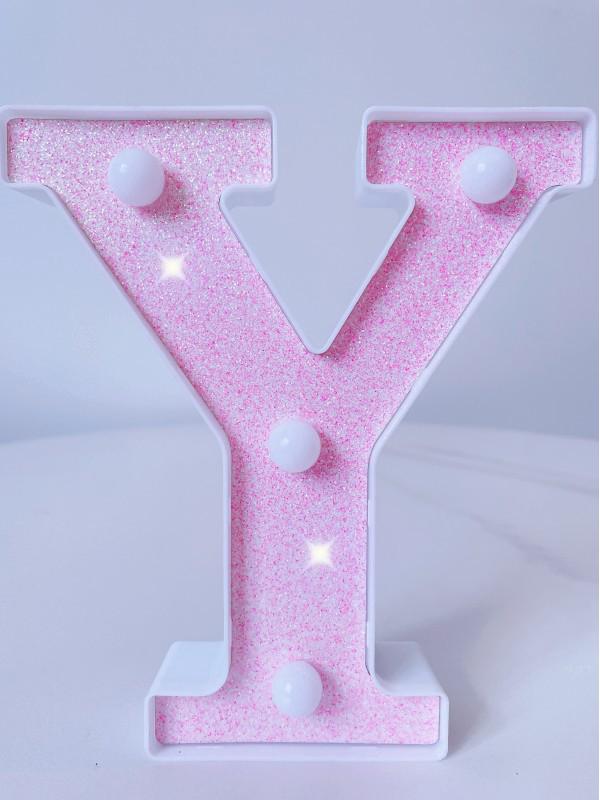 Pink LED Letter Light for Celebrations and Proposals