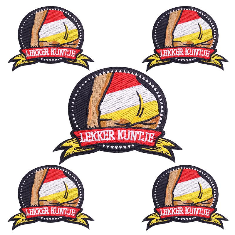 10pcs /Lots Netherland Carnival Patch Netherland Oeteldonk Emblem Full Embroidered Patches Iron On Patches For Clothing Sew Diy 