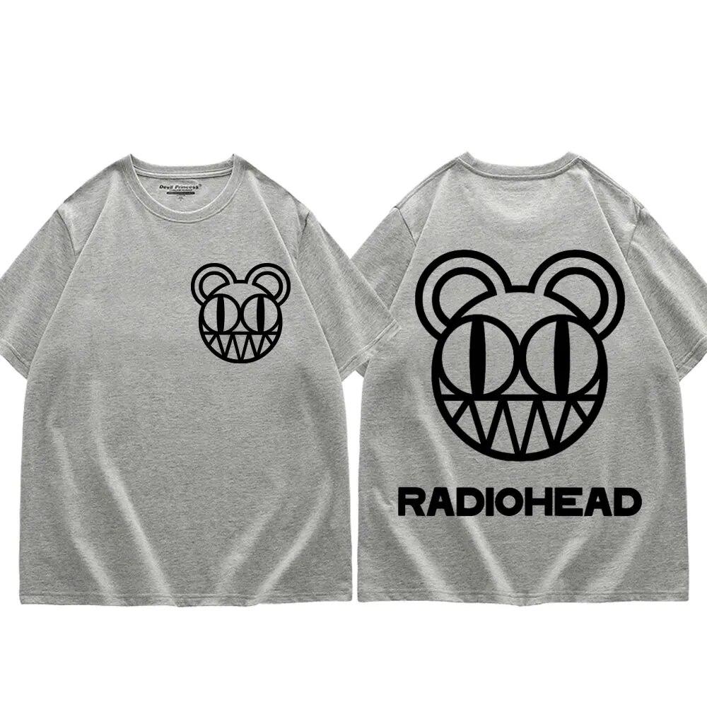 Rock Band Radiohead Tričko s potiskem Unisex Ženy Móda Vintage Volná trička Léto Neformální Tričko z čisté bavlny Hip Hop Streetwear