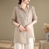 Sunscreen Shirt Long Sleeved Spring/summer Thin Air Conditioning Cardigan Mid-length Casual Style Outerwear