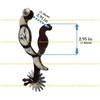 A1A2 Metal Horse Spur Western Cowboy Spur Mens Roping Spur with Gear Enduring