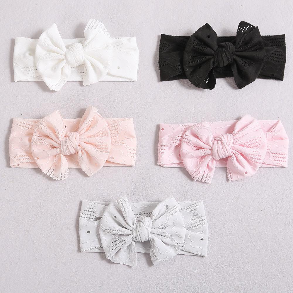 Super Stretchy Soft Knot Headbands with Hair Bows Head Wrap Hair Accessories for Newborn Baby Girls Infant Toddlers Kids