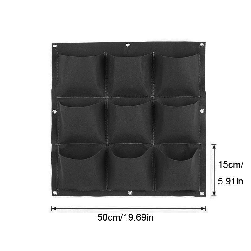 Low Maintenance Vertical Garden Planter Bag for Wall Mounting on Patio Balcony