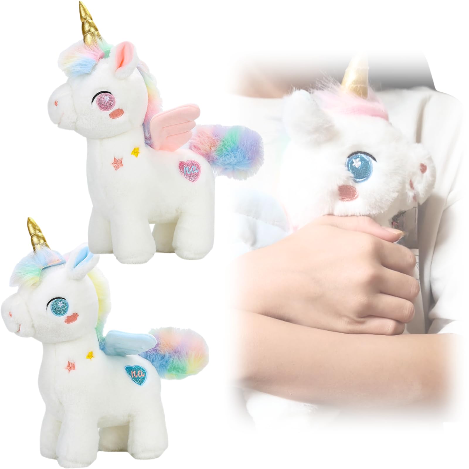 

Japan Unicorn Plush Gift for Birthday Present TAKE-ME Toy, Pillow, Kids, (Blue & Pink)