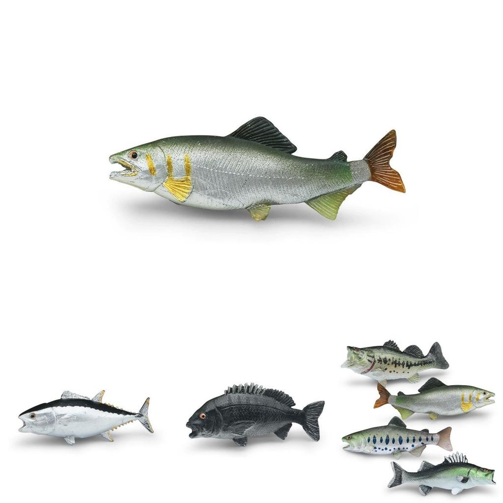 Meerestier Harzmodell Spielzeugpackung mit Thunfischen und Lachs für Heim-Aquarienausstellung