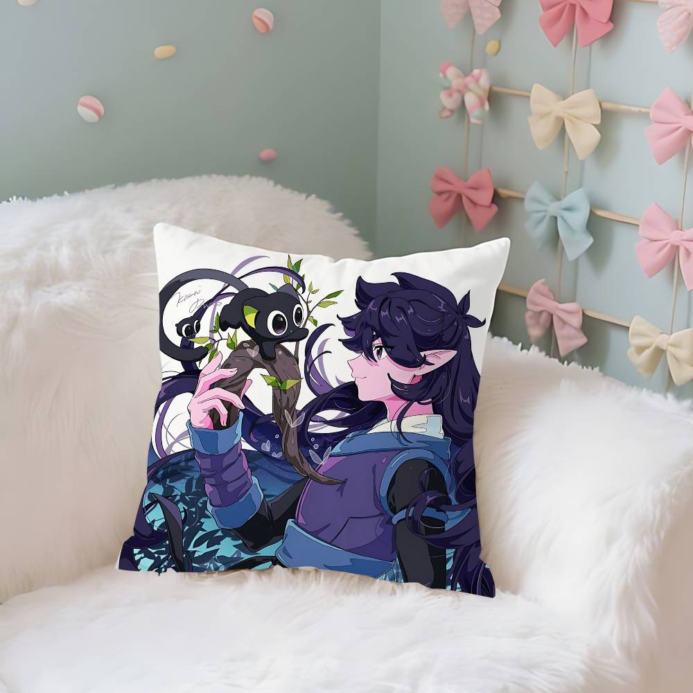 

The Legend Of Luoxiaohei Case Plush Fabric Soft Pillowcase Double Sided Print Cushion Cover Household Gifts 40x40CM(16x16in)