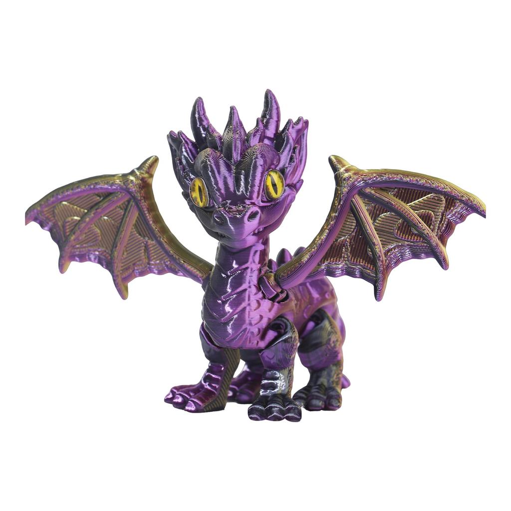 3D Printed Western Dragon Small Flying Dragon Joint Movable Model Ornament Toy