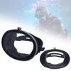 Brett Synfält Fridykningsmask Härdat Glas Lins Simning Snorkling Mask Oval Form Klar Panoramagoggle Tålig