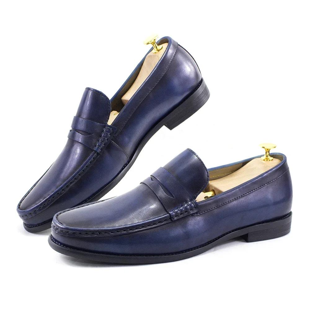 Fashion Luxury Genuine Leather Men's Penny Loafers Casual Office Business Dress Shoes Fashion Party Wedding Formal Male Footwear
