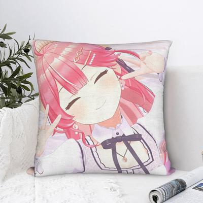 Hot Girl Kawaii Sakura Miko Pillow Cover Fashion Pillow Case For Sofa Bedroom Home Decor Print Pillowcases Birthday Present