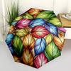 1pc Autumn Leaves Automatic Open/close Umbrella, 8-Rib sturdy structure, Auto Folding/Opening, Portable Travel Umbrella for Women,114