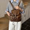 2026 New Designer Fashion Women Leather Backpack Small Soft Multi-Function Small Covered Rucksack Female Ladies Shoulder Bag Girl Purse