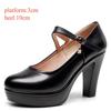 8cm 10cm Small Size 32-43 Shallow Soft Leather Mary Janes Platform Pumps 2025 Spring Trend Block High Heels Shoes Office Model
