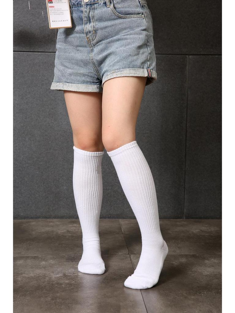 Winter Thickened Women's High Tube Socks - Ideal for Sports, Fitness, Running, Volleyball, and Leisure. Warm and Comfortable.