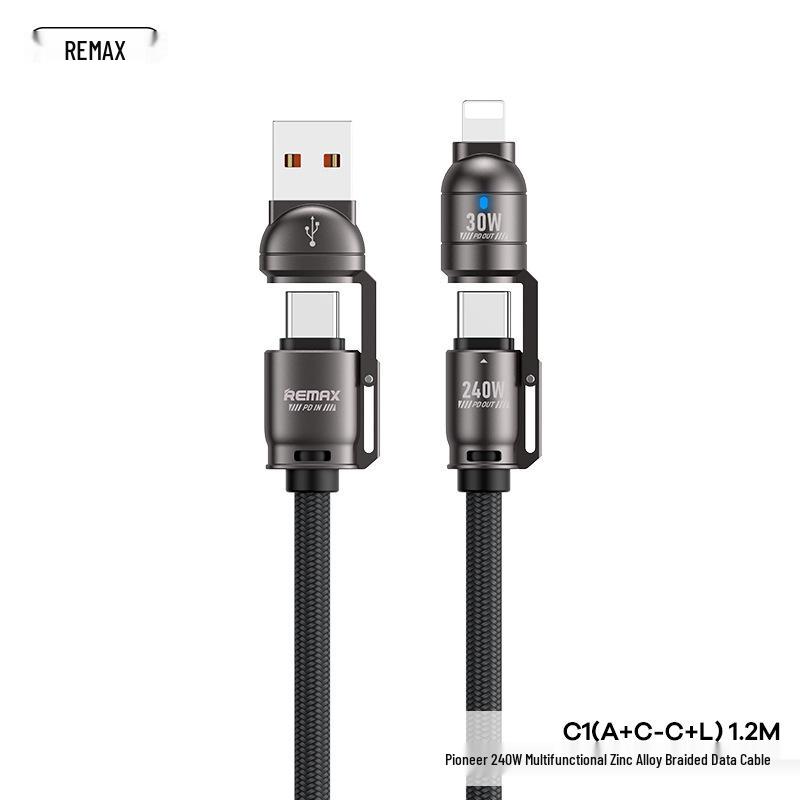 

Кабель для быстрой зарядки REMAX Ruiliang 240 Вт Type-C Multi-Interface 4-в-1