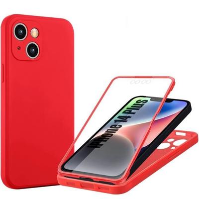 Case for iPhone 14 Plus - Red - Full 360° Protection - Shockproof - Silicone - Flexible