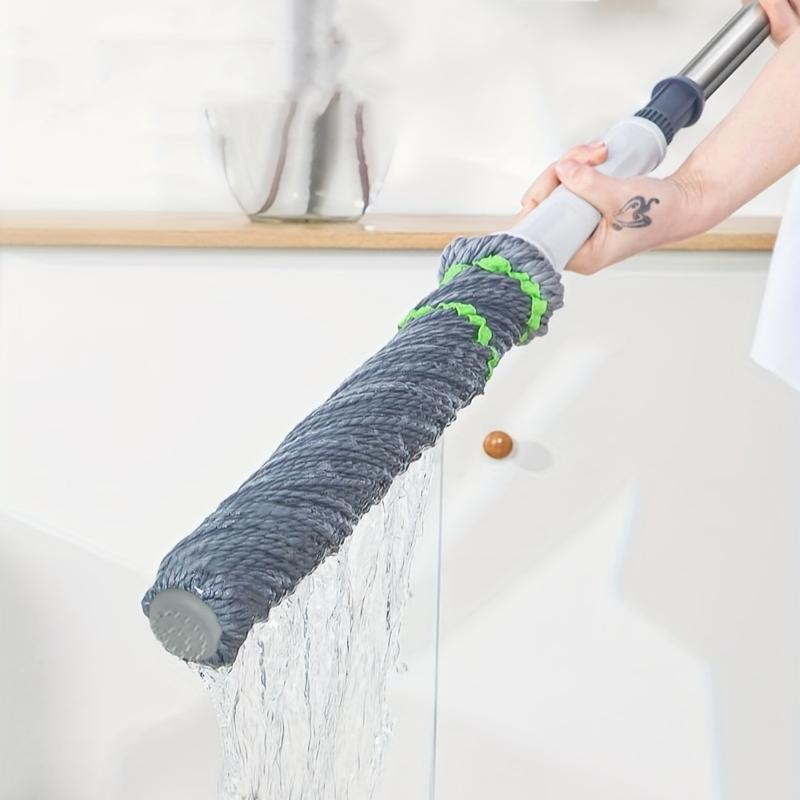 Easy Hands-Free Self-Wringing String Mop for Versatile Wet and Dry Rotary Cleaning - Living Room, Bedroom, Toilet, Kitchen, and Floor Surfaces