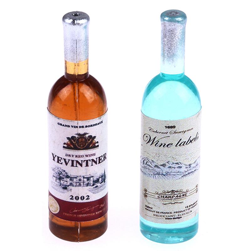 5 Stück 1:12 Puppenhaus Miniatur Simulation Weinflasche Küche Wohnzimmer Dekoration Zubehör