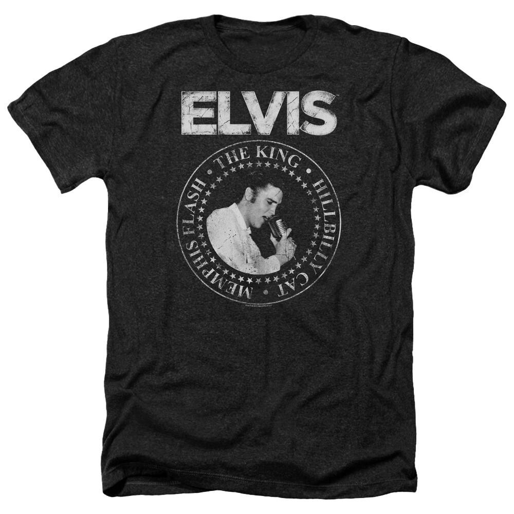 T-ShirtELVIS PRESLEY ROCK KING Licensed Adult Men s Heather Band Tee Shirt SM-3XL L