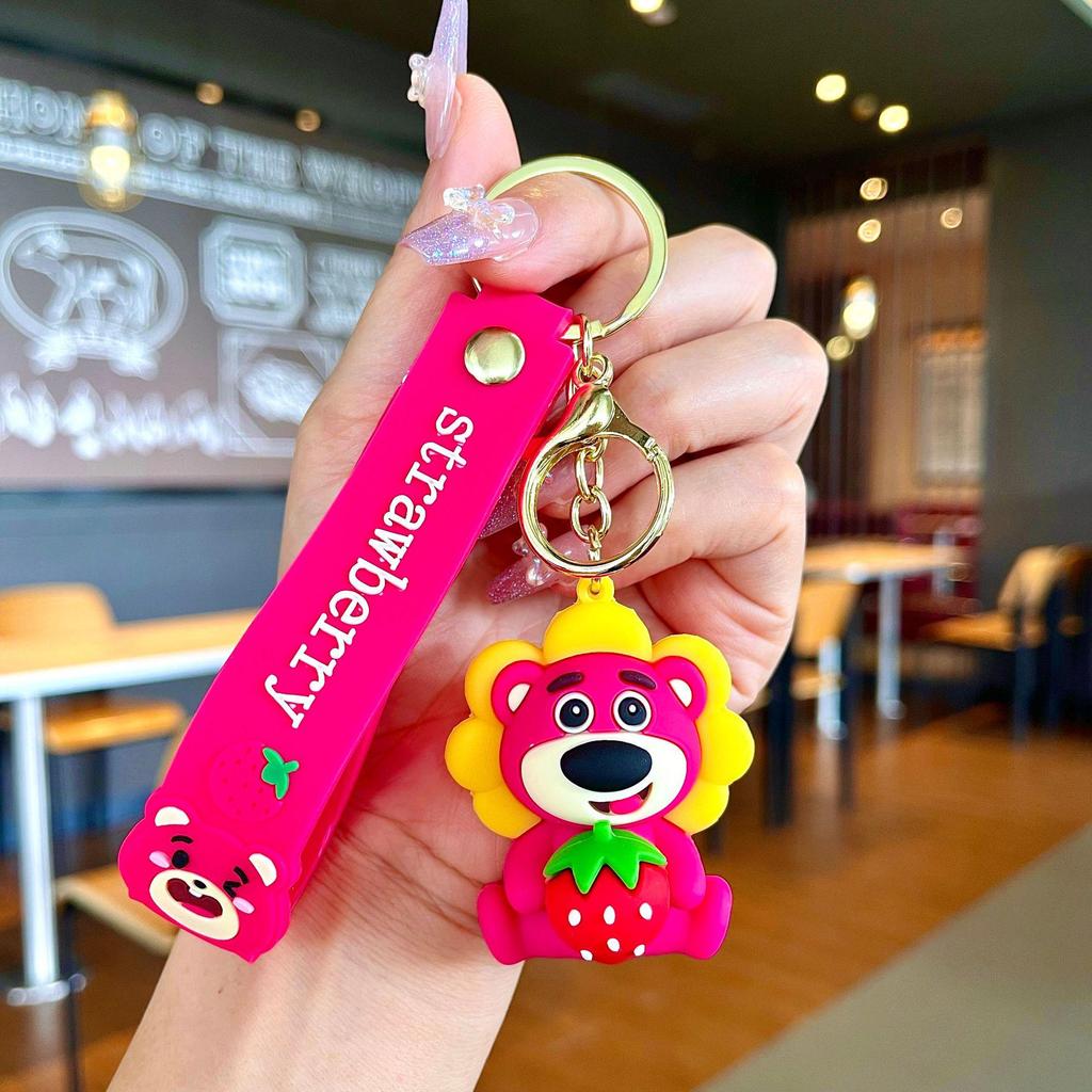 Bedårande Gris & Panda Stapelleksak Hängsmycke Nyckelring - Sött Par Bilväska Tillbehör, Perfekt Liten Gåva