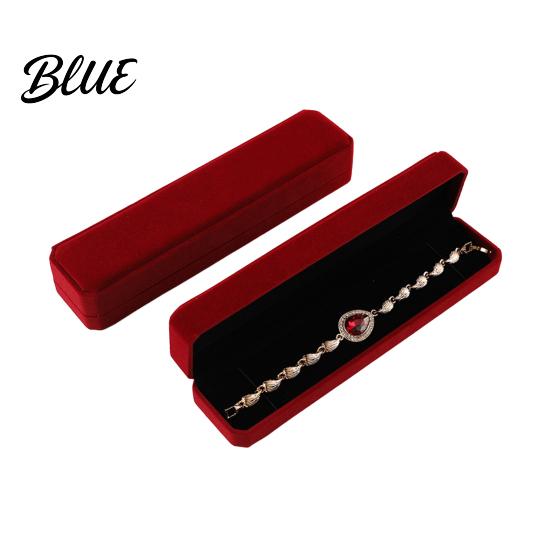 Jewelry Organizer Box Velvet Necklace Gift Storage Dust-Proof Small Handicraft