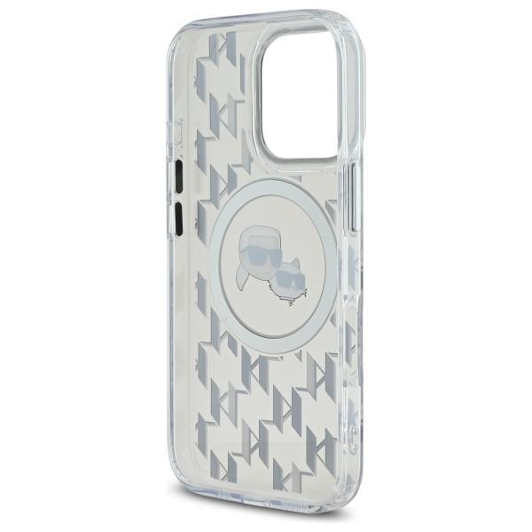 Karl Lagerfeld KLHMP16LHMCKMHT iPhone 16 Pro 6.3" Clear/Transparent IML Monogram Karl&Choupette Head MagSafe