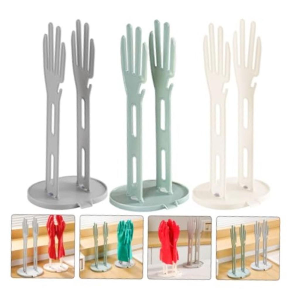 3pcs Kitchen Glove Drying Rack With Drip Tray - Space-Saving Organizer 34x16x13cm Kitchen Storage Bracket Rack For Draining