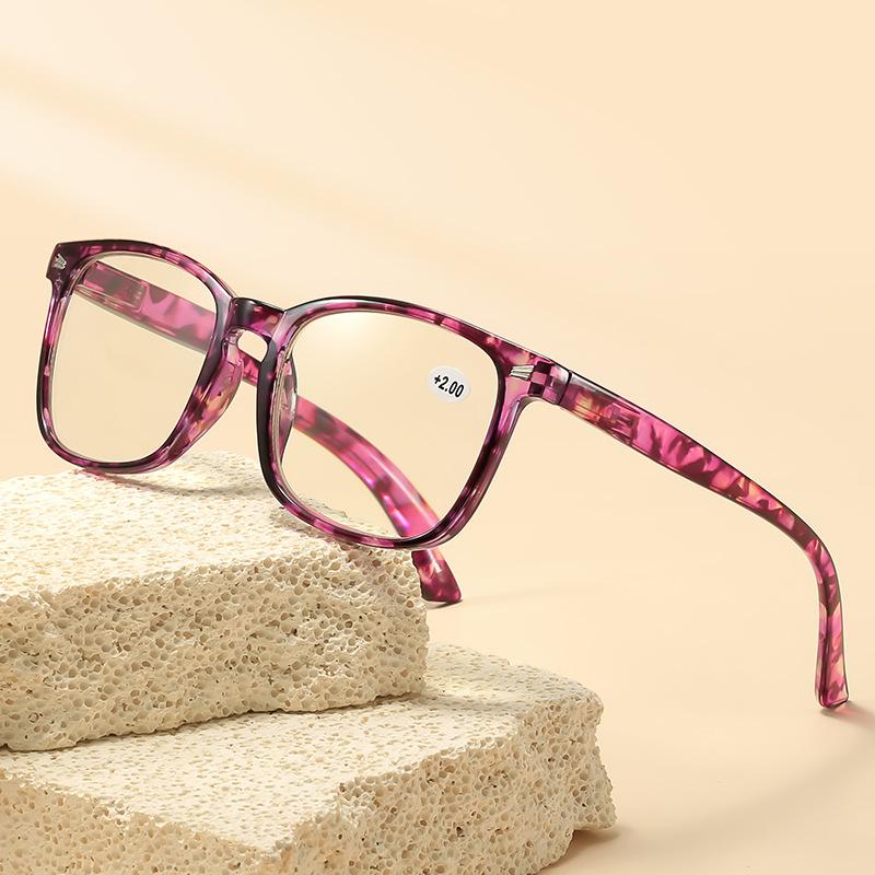 Stylish Printed Reading Glasses Women Anti Blue Light Far Sight HD Presbyopia Glasses Ultra Light Spring Leg