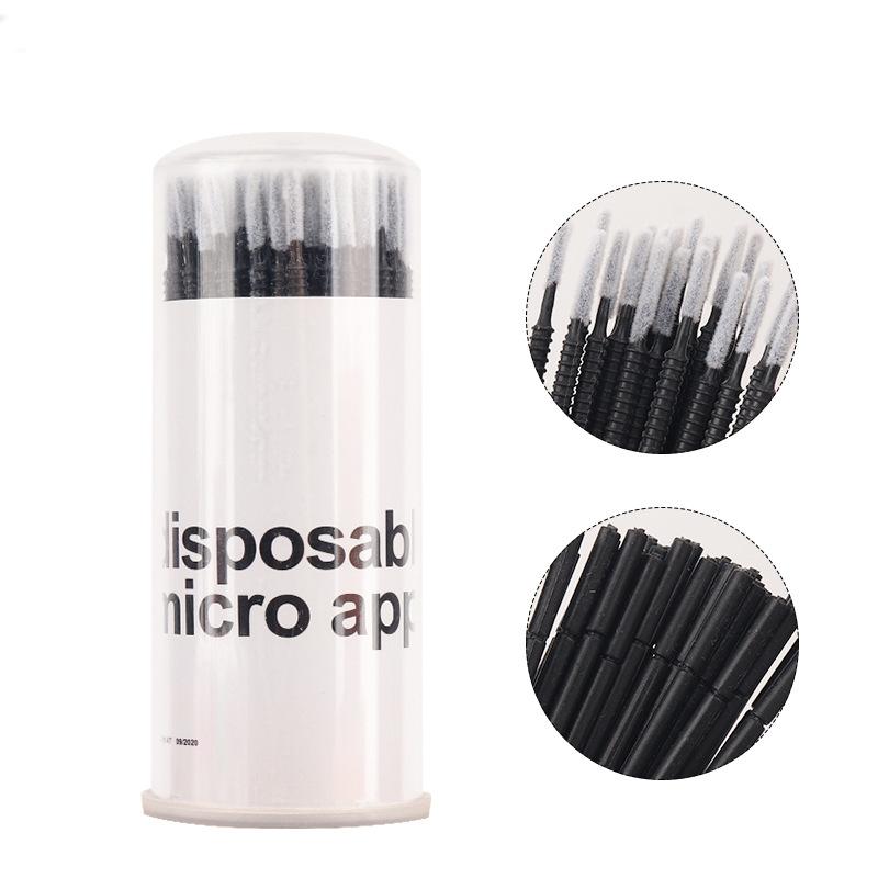 

Eyelash Extension Removal Swabs Threaded Long Cleansing Stick Applicator Stick Eyelash Extension Micro Brush 1PC чорний