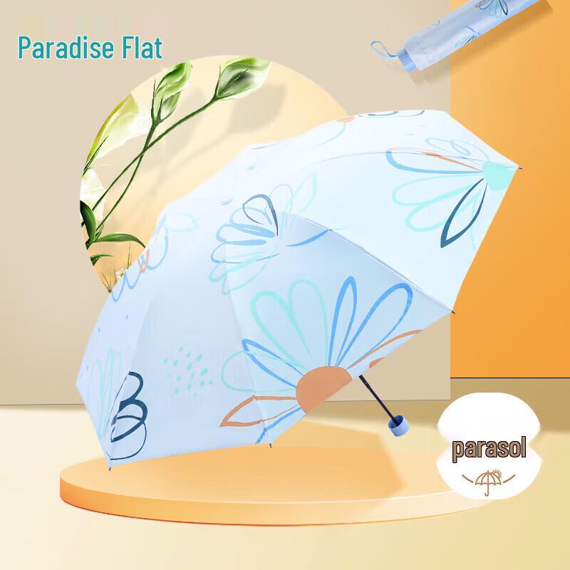 Paradise Three-Fold Black-Coated UV Protection Umbrella