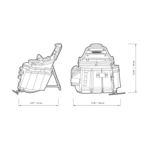 TOUGHBUILT ClipTech Master Electrician's Pouch with Shoulder Strap (TB-CT-104)