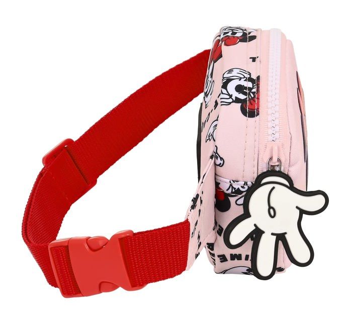 Sac banane - Safta - 812312669 - Minnie Mouse - Rose - 14x11x4 cm - Sangle réglable