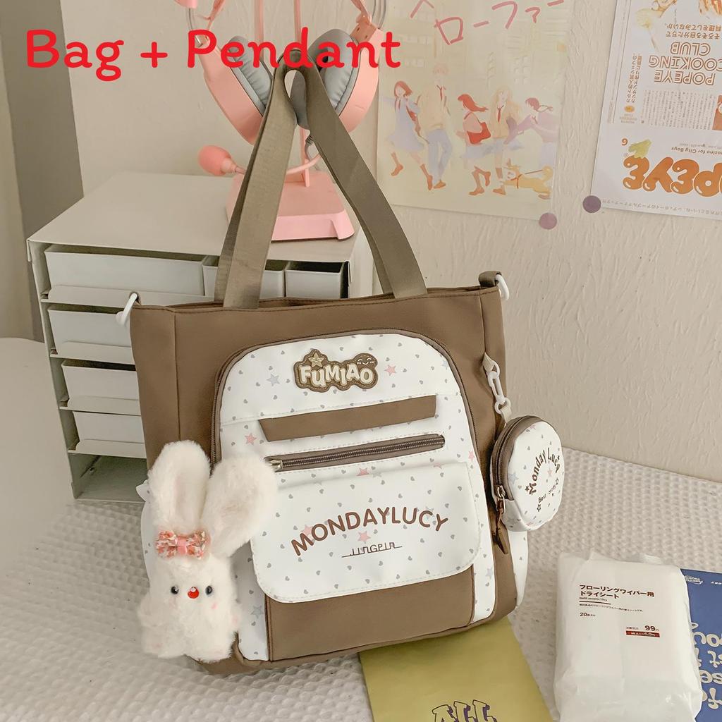 Sweet Student Backpack With Padded Straps And Letter Print For School